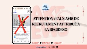 Attention : faux avis de recrutement attribué à la REGIDESO